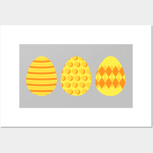 Eggspert Easter Eggs - Decorated Eggs in Yellow and Orange Posters and Art